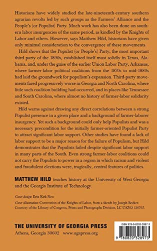 Greenbackers, Knights of Labor, and Populists: FarmerLabor Insurgency in the LateNineteenthCentury South,New