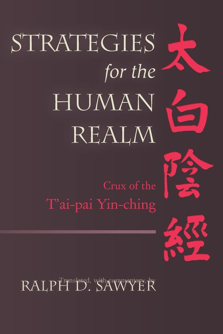 Strategies For The Human Realm: Crux Of The T'Aipai Yinching,Used