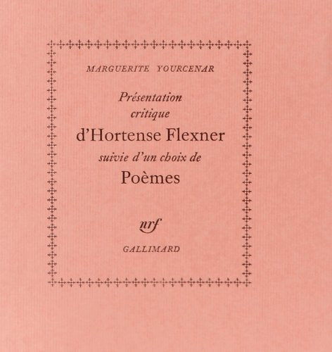 Presentation Critique d'Hortense Flexner,Used