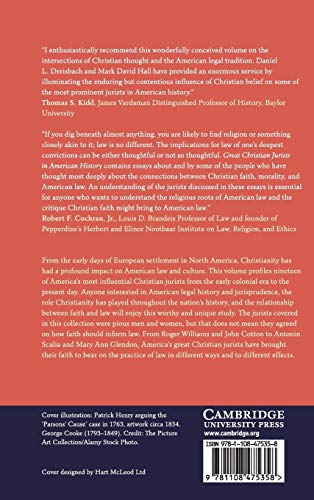 Great Christian Jurists in American History (Law and Christianity),Used