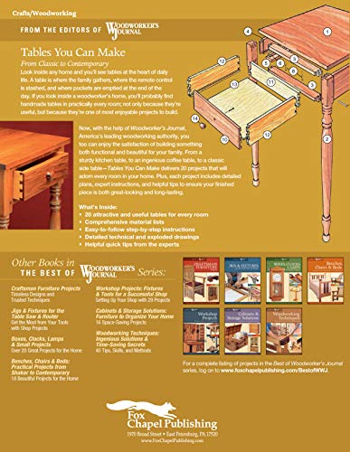 Tables You Can Make: From Classic to Contemporary (Best of Woodworker's Journal),Used