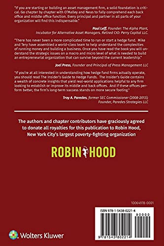 The Insiders' Guide to Hedge Funds: Successfully Managing the Middle and Back Office,Used