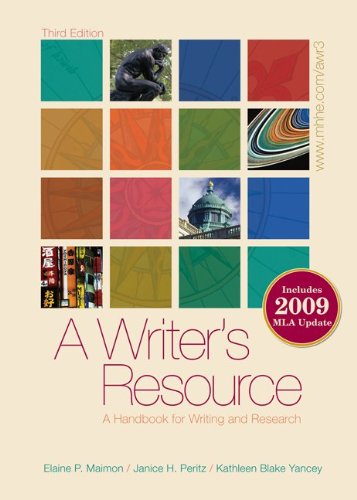 A Writer's Resource (combbound) 2009 MLA Update, Student Edition,Used