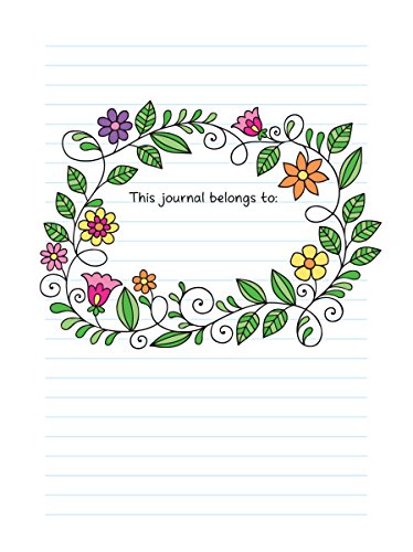 Notebook Doodles Flowers Journal: Lined Journal (Quiet Fox Designs) You Are Beautiful! 128 Page Personal Diary for Tweens featur,Used
