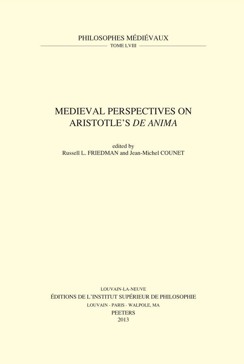 Medieval Perspectives on Aristotle's De Anima (Philosophes Medievaux),Used