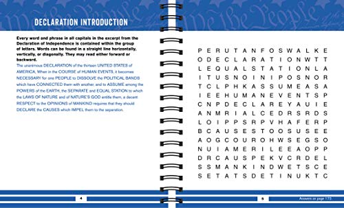Brain Games  Word Search Puzzles: The U.S. Constitution and the Declaration of Independence,Used