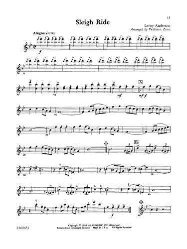 Leroy Anderson for Strings: String Quartet or String Orchestra, 1st Violin,Used