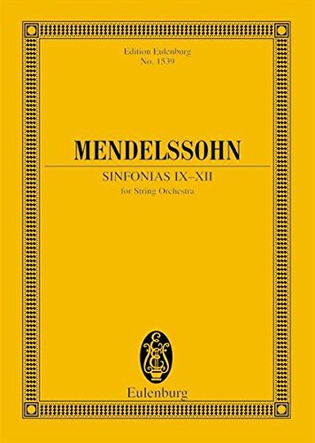 Sinfonias IXXII: for String Orchestra (Edition Eulenburg, 1539),New