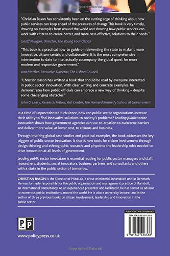 Leading public sector innovation: Cocreating for a Better Society,New