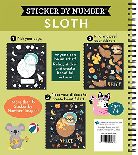 Brain Games  Sticker by Number: Sloth,Used