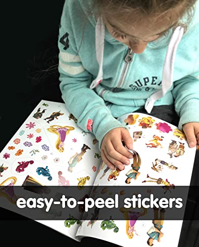 Disney Princess Sticker Book Treasury Activity Books for kids, 350 reusable stickers, 96 pages of fun,Used