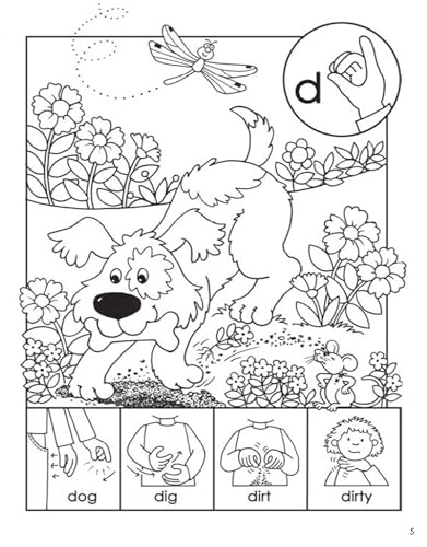 ABC Sign and Color: A Beginner's Book of American Sign Language (Dover Kids Activity Books),Used