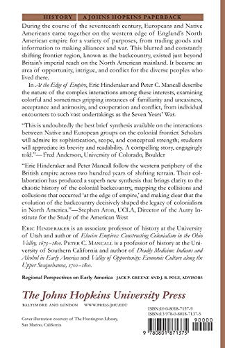 At The Edge Of Empire: The Backcountry In British North America (Regional Perspectives On Early America),New