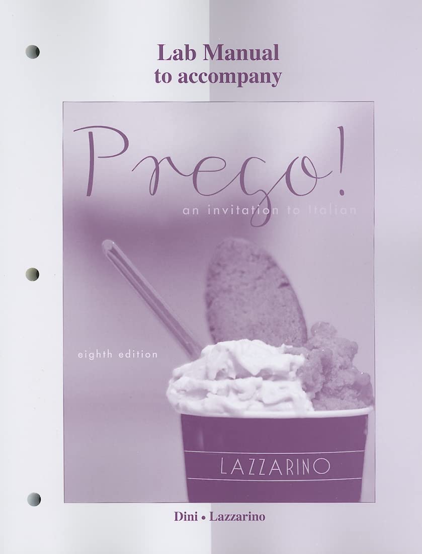 Laboratory Manual for Prego!,Used