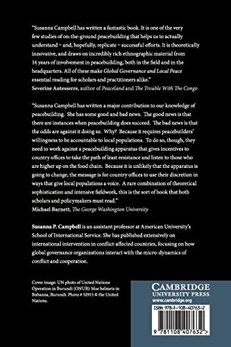 Global Governance and Local Peace: Accountability and Performance in International Peacebuilding,Used