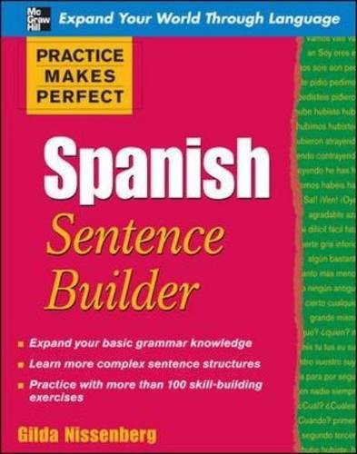 Practice Makes Perfect Spanish Sentence Builder (Practice Makes Perfect Series),Used