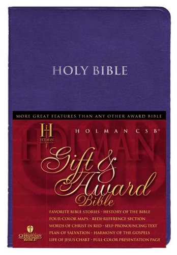 Hcsb Gift & Award Bible, White Imitation Leather,New