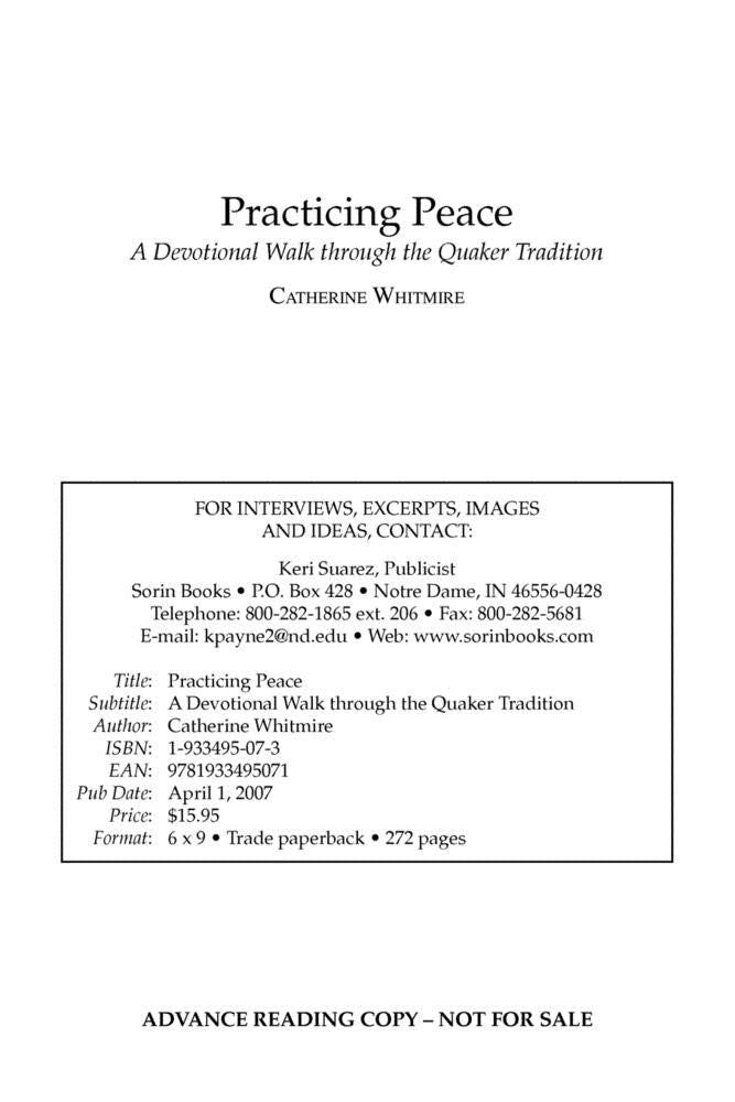 Practicing Peace: A Devotional Walk Through the Quaker Tradition,Used