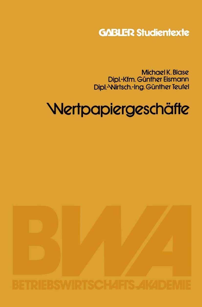 Wertpapiergeschfte (German Edition)