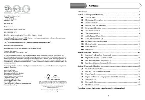 Collins CSEC Chemistry  CSEC Chemistry Multiple Choice Practice,Used