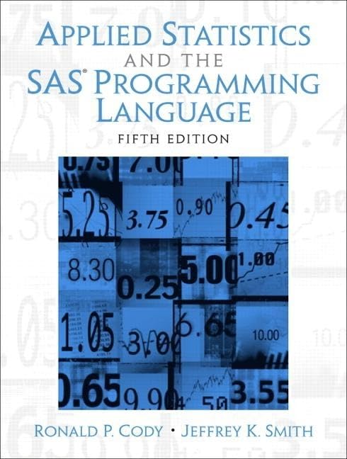Applied Statistics and the SAS Programming Language,Used