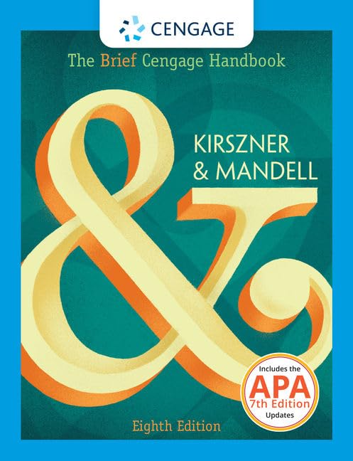 The Brief Cengage Handbook with APA 7e Updates,Used
