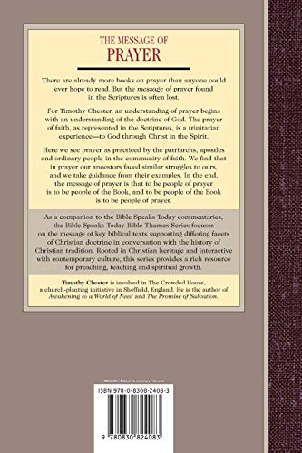 The Message of Prayer: Approaching the Throne of Grace (The Bible Speaks Today Bible Themes Series),Used