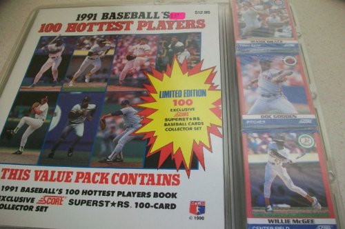 1991 Baseball's One Hundred Hottest Rookies Cards/Book,Used