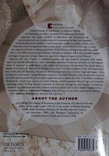 Critical Thinking: An Introduction to Analytical Reading and Reasoning,Used