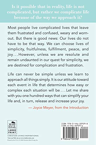 100 Ways to Simplify Your Life (Faith Words),Used