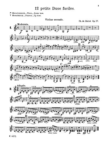 Twelve Short Easy Duets, Op. 87 (Kalmus Edition),Used