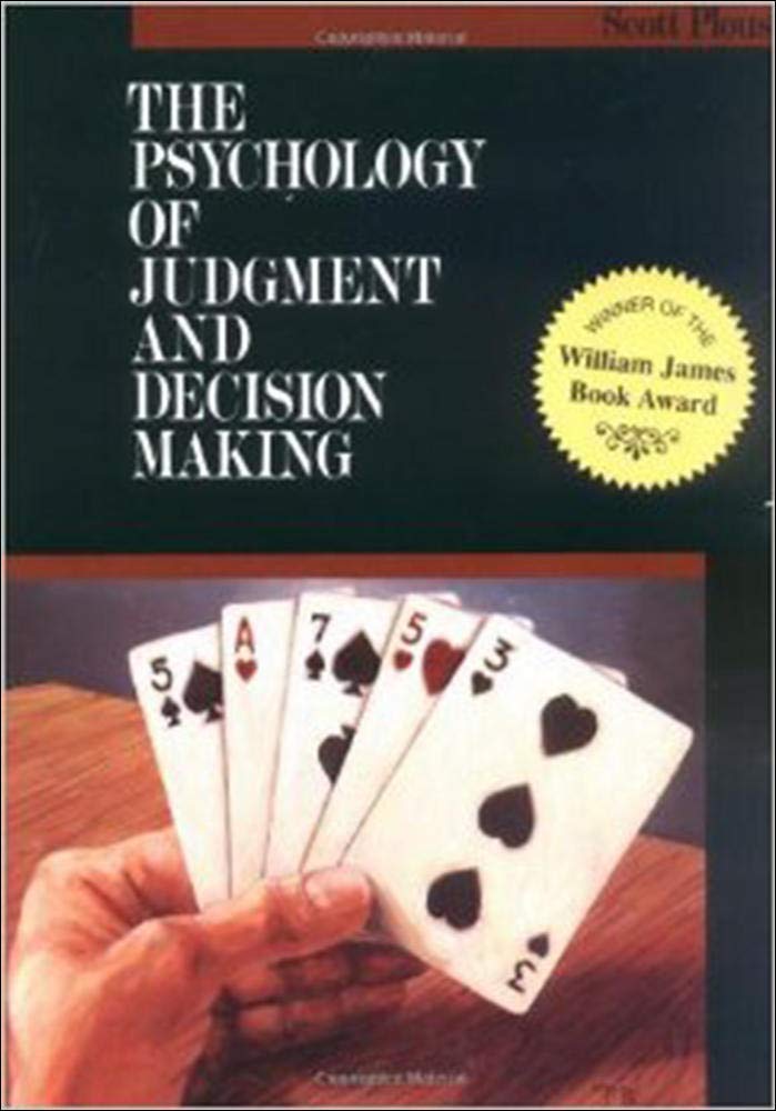 The Psychology Of Judgment And Decision Making (Mcgrawhill Series In Social Psychology),New