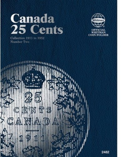 Canada 25 Cents Collection 1911 to 1952 Number Two (Official Whitman Coin Folder),Used