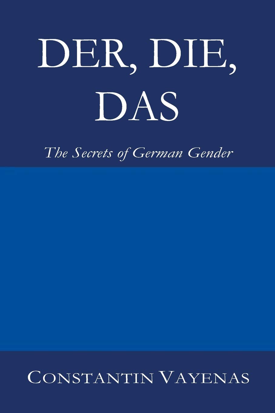 Der, Die, Das: The Secrets of German Gender,Used