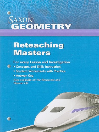 Saxon Geometry Reteaching Masters (Saxon Math Geometry),Used