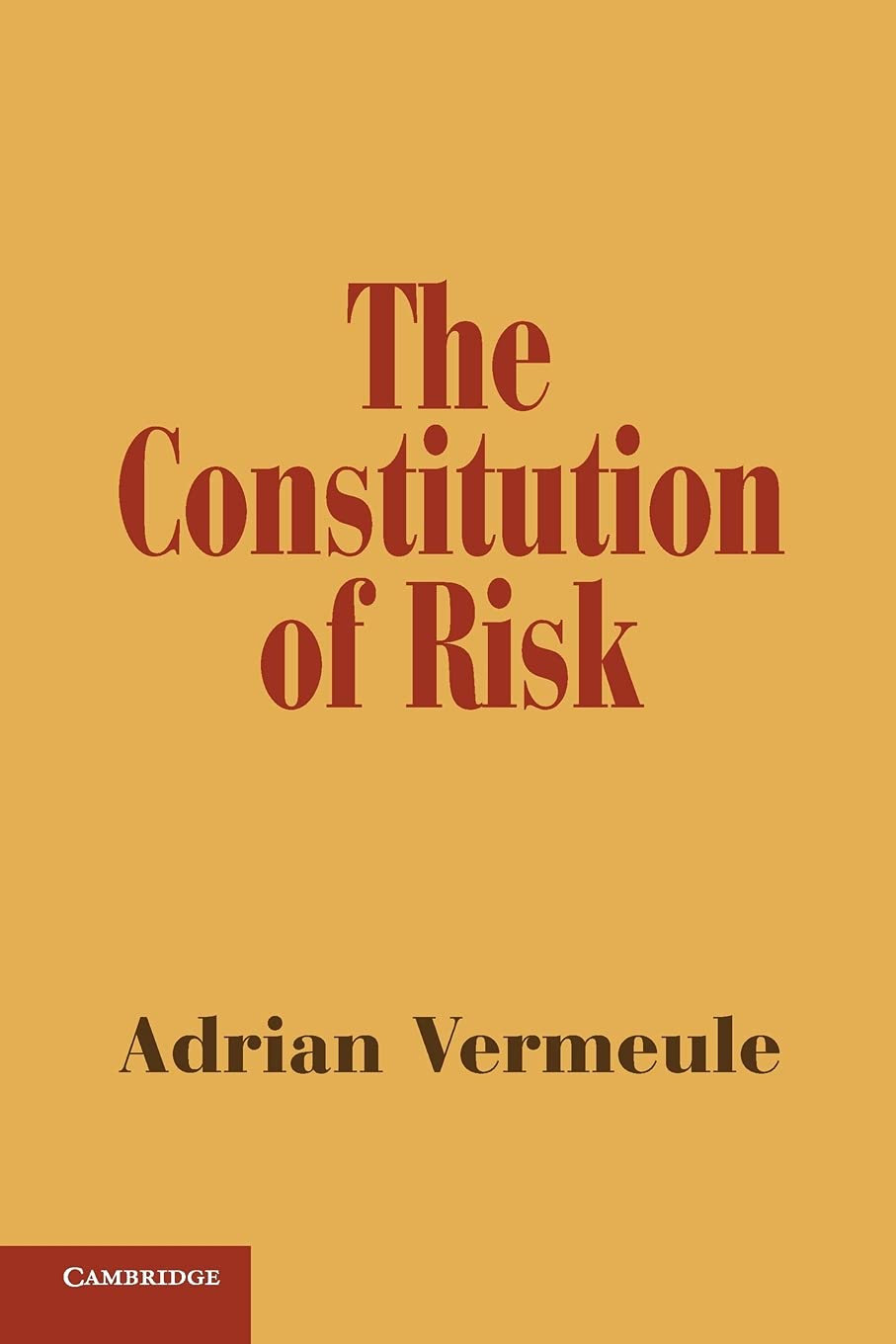 The Constitution of Risk,Used