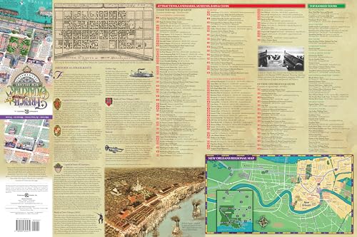 New Orleans French Quarter Illustrated Map,Used