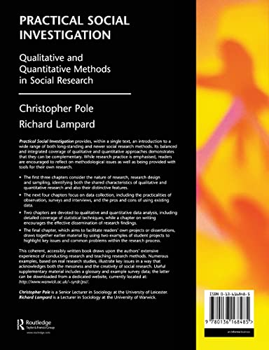 Practical Social Investigation: Qualitative and Quantitative Methods in Social Research,Used
