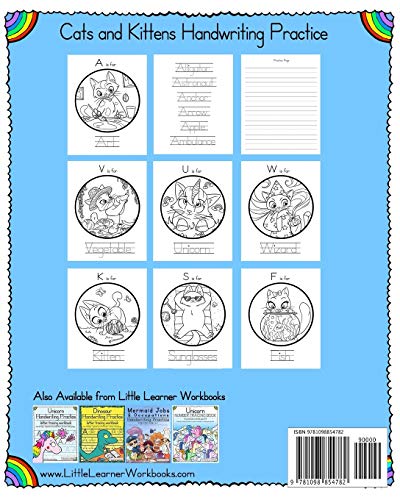 Cats & Kittens Handwriting Practice: Letter tracing, Vocabulary and Coloring Workbook for Kids (Little Learner Workbooks),Used