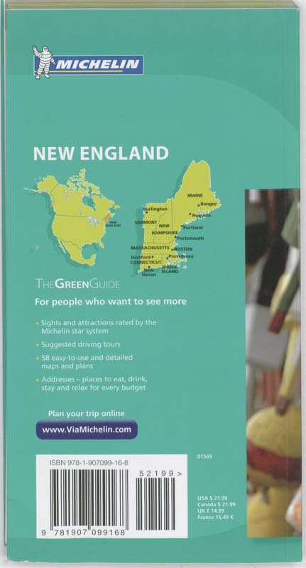 Michelin Green Guide New England (Green Guide/Michelin),Used