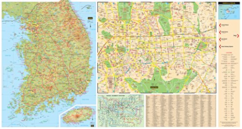 Korea & Seoul Travel Map Second Edition (Periplus Travel Maps),New
