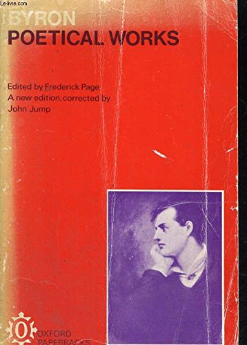 Byron: Complete Poetical Works (Oxford Paperbacks),Used