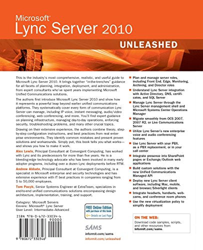 Microsoft Lync Server 2010 Unleashed,Used