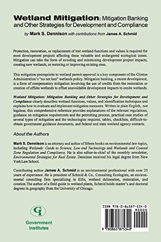 Wetland Mitigation: Mitigation Banking and Other Strategies for Development and Compliance,Used