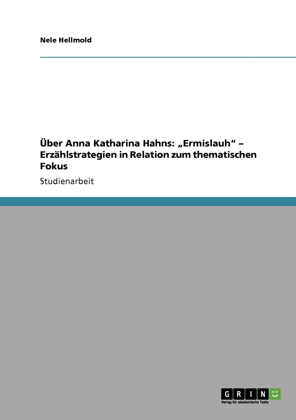 ber Anna Katharina Hahns: