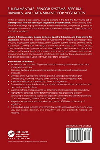 Fundamentals, Sensor Systems, Spectral Libraries, and Data Mining for Vegetation: Hyperspectral Remote Sensing of Vegetation (Hy,Used