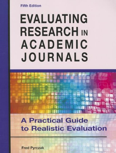 Evaluating Research in Academic Journals: A Practical Guide to Realistic Evaluation,Used