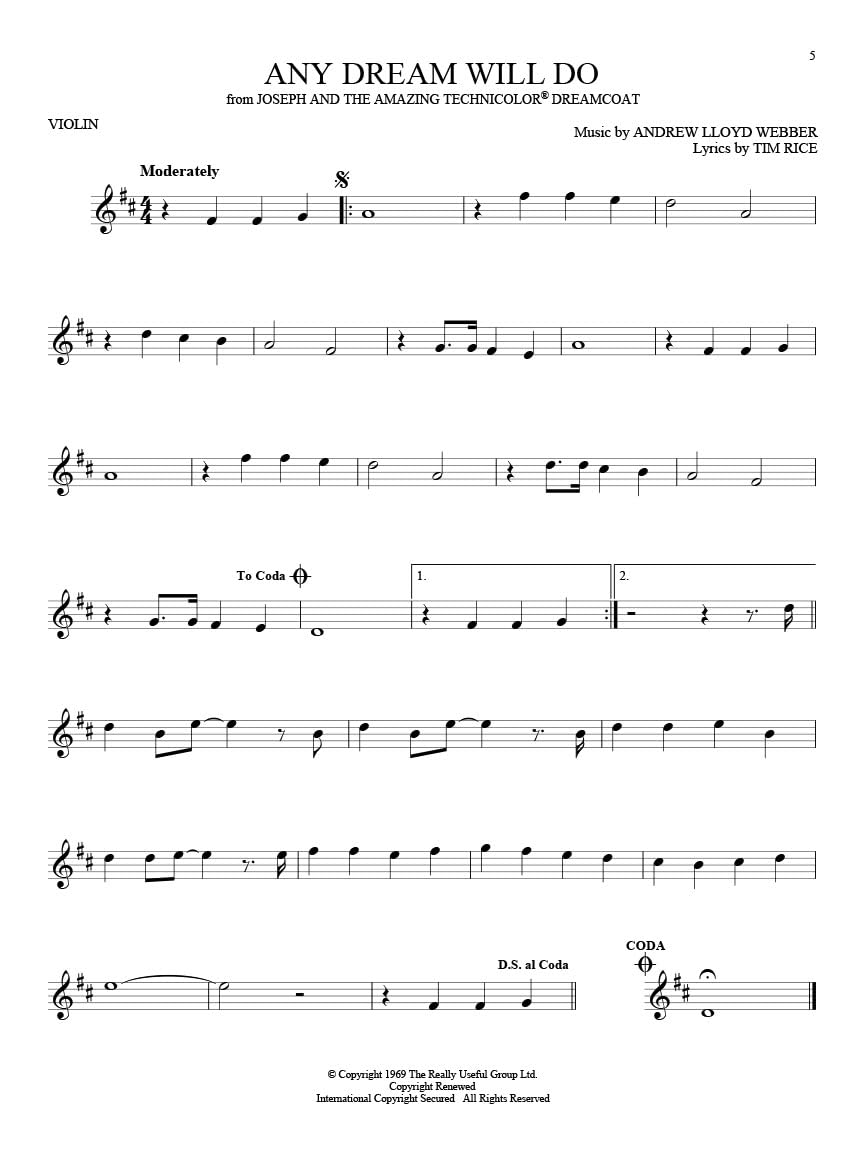 101 Broadway Songs for Violin,Used