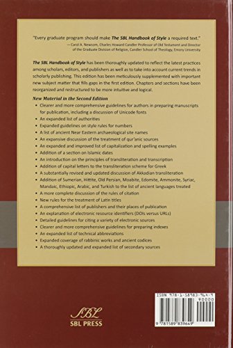 The SBL Handbook of Style,New