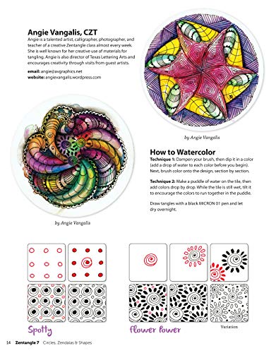 Zentangle 7, Expanded Workbook Edition: Circles, Zendalas & Shapes (Design Originals) 40 Original Tangles, Zen Mandalas, Easy Te,Used